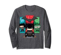 The Batman Catwoman Riddler Panels Chibi Maglia a Manica