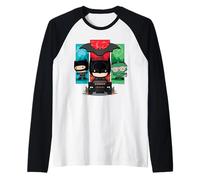 The Batman Catwoman Riddler Panels Chibi Maglia con Maniche Raglan