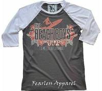THE BEACH BOYS Live Colore Vintage Musica Raglan Baseball Maglietta S M L XL 2XL