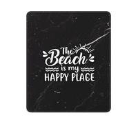 The Beach Is My Happy Place Mousepad Portatile Tappetino per Mouse Piccolo Mouse Pad per Laptop Pc Lavoro 25X30Cm