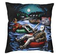 The Beach Stop Jason Voorhees Freddy Krueger Venerdì 13 Halloween Horror Federa per cuscino | Idea regalo unica decorazione per la casa | 45 x 45 cm 45,7 x 45,7 cm | Freddy vs Jason