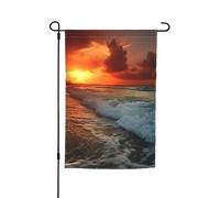 The Beach Sunset Bandiere per esterni 30,5 x 45,7 cm, stampa su entrambi i lati, bandiera da giardino per esterni, bandiera per vacanze con occhielli, bandiera da cortile per casa e giardino