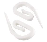 The Bead Shop 100 Ganci per Tenda in Plastica Bianca - Per Binari e Anelli
