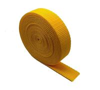 The Bead Shop Nastro in tessuto resistente, 5 m, per zaini, bagagli, bagagli, cinture, Giallo, 20 mm