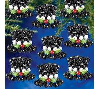 The Beadery Holiday Beaded Ornament Kit-Frosty's Top Hat 2.25"X1.75" Makes 12