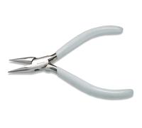 The Beadsmith 5 130mm Chain nose Plier polished steel head white PVC grip and doubleleaf spring handle jewelry making to