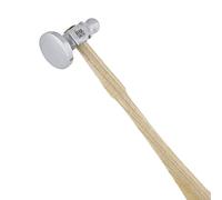 The Beadsmith Bacchetta bifacciale - Manico in legno da 27 cm, testa in acciaio da 5,7 cm, con asta a sfera da 14 mm e superficie curva da 32 mm, strumento per aggiungere consistenza e dimensione per