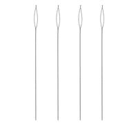 The Beadsmith Basic Elements - Aghi pieghevoli per occhi, lunghezza 2,5 cm, filo intrecciato flessibile, occhio grande, facile da infilare, 4 aghi extra fini