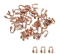 The Beadsmith Basic Elements, protezioni per fili - Colore rame - 4,3 mm x 5 mm, diametro interno 0,56 mm - Confezione da 50 pezzi - Proteggono il materiale da corde dall'usura quotidiana