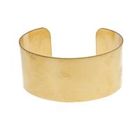 The Beadsmith Bracciale rigido in ottone grezzo, regolabile, aperto, per uomini e donne, stile piatto, 5,1 cm, design minimalista, può essere personalizzato fai da te