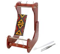 The Beadsmith ComfortLoom - Telaio regolabile per perline con 4 impostazioni di lunghezza, design ergonomico angolato, area di lavoro da 19,1 cm a 26,7 cm, include istruzioni illustrate e motivo