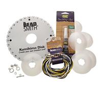 The Beadsmith Kumihimo Starter Kit - Include disco, adesivo, bobine, risultati, cavo e istruzioni e progetti - Arte giapponese di treccia - Set per principianti con tutti i tuoi strumenti di