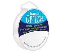 The Beadsmith Opelon - Cavo per Perline in Fibra Elastica per Gioielli, Colore: Bianco, Diametro 0,7 mm, 25 Metri