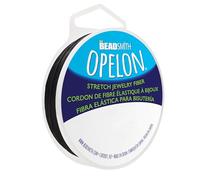 The Beadsmith Opelon Cord, Stretch Jewelry Fiber, colore nero .7mm diametro, 5 metro spool, per gioielli fare