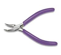 The Beadsmith Pinze a molla con manico viola a becco piegato a catena