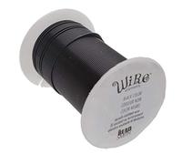 The Beadsmith Wire Elements - Filo di rame laccato, resistente all'ossidazione, per la creazione di gioielli, 31,09 m, bobina da 31,09 m, colore: nero