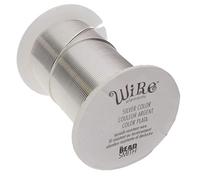 The Beadsmith Wire Elements, filo di rame laccato resistente all'ossidazione per la creazione di gioielli, bobina da 36,58 m (colore argento)
