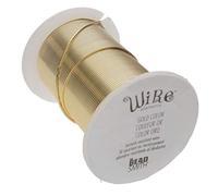 The Beadsmith Wire Elements - Filo di rame laccato resistente all'ossidazione per la creazione di gioielli, calibro 26, lunghezza 31,09 m, bobina da 31,09 metri (colore oro)