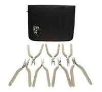 The Beadsmith Wire Elements Set di 7 pezzi: naso rotondo, naso a catena piegato, taglierina a filo, naso piatto, naso a catena e passante per filo,strumenti per la creazione di gioielli