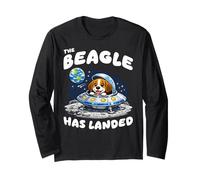 The Beagle Has Landed Cane sulla Luna Allunaggio Maglia a Manica