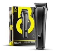 The Beard Club Pro - Regolabarba da uomo, professionale, per barbieri, elettrico, senza fili, ricaricabile, ad alta potenza, 13.000 giri/min, 10 guide, leva conica, lame diamantate in carbonio