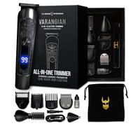 The Beard Struggle Varangian Beard Trimmer® 6 in 1 per capelli, barba, corpo e oltre, lama in titanio, lama regolabile a 17 lunghezze con display digitale a LED, senza fili, impermeabile, per bagnato