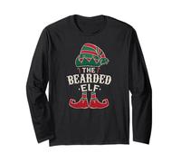 The Bearded Elf Matching Family Elves Beard Christmas Meme Maglia a Manica