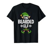 The Bearded Elf Party Family Group Matching X-mas Beard Maglietta