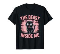 The Beast Inside Me Funny Angry Cat Meme Maglietta
