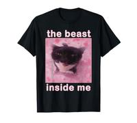 The Beast Inside Me Meme Gatto Divertente Maglietta