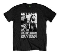 The Beatles 3 Savile Row Black autorizzato Uomo maglietta