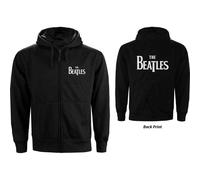 The Beatles Black Drop Logo ufficiale Felpa con Cappuccio