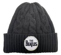 The Beatles 'Drum Logo' berretto in maglia nera a trecce - NUOVO E UFFICIALE
