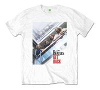 The Beatles 'Get Back Poster' (Bianco) T-Shirt - NUOVO E UFFICIALE