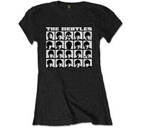 The Beatles Hard Days Night Faces Mono T-Shirt Donna