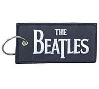The Beatles Keychain Classic Drop T Band Logo Patch Nuovo Ufficiale Nero Size One Size