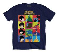 The Beatles - Maglietta Submarine Personaggi per Bambini/Ragazze, Blu navy, 9-10 Anni