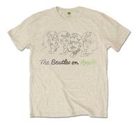 The Beatles Outline Faces On Apple ufficiale Uomo maglietta unisex