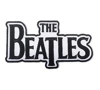 The Beatles Patch Classic Drop T Band Logo Nero Nuovo Ufficiale Die Cut Sew On Size One Size