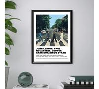 The Beatles - Quadro Stampa Poster musica Vintage Rock CORNICE INCLUSA 40x30