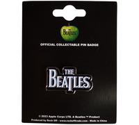 The Beatles Spilla in metallo Drop T Logo (Black on White) Ufficiale