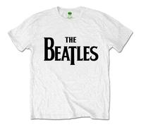 The Beatles White Drop T Logo autorizzato Uomo maglietta