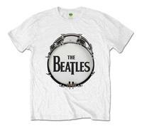 The Beatles White Original Drum Skin autorizzato Uomo maglietta