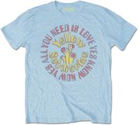 The Beatles Yellow Submarine All You Need Is Love Circle Vintage Light Blue L Maglietta