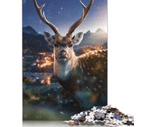The Beautiful Deer Jigsaw Puzzle Impossibili 1000 Pezzi Decorazione Per La Casa. Giochi Rilassamento E Intelligence Per Adulti E Ragazzi Da 14 Anni 500pcs (52x38cm)