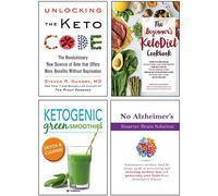 The Beginner's KetoDiet Cookbook, Ketogenic Green Smoothies, No Alzheimer's Smarter Brain Keto Solution, Unlocking the Keto Code [Hardcover] 4 Books Collection Set