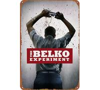 The Belko Experiment Targa in metallo per garage, decorazione da parete, per negozio di auto vecchia, poster per stazione di olio, 20 x 30,5 cm