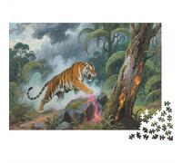 The Bengal Tiger Puzzle 1000 Pezzi Puzzle Per Adulti E Ragazzi King of Beasts ImpossiblPuzzl Puzzle ManiSul Gioco Decorazione Della Famiglia 1000pcs (75x50cm)