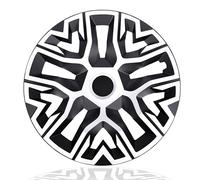 The Best Bicolor Copricerchi bianco/nero da 16 pollici per cerchi in acciaio | Copricerchi da 16" set da 4 pezzi bianco/nero