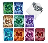 The Best Card Company AM10316OCB-B2x10 - Set di 20 scatole per appunti vuote, 10 x 10 con buste (10 disegni, 2 ciascuno) Dragon Initials M AM10316OCB-B2x10